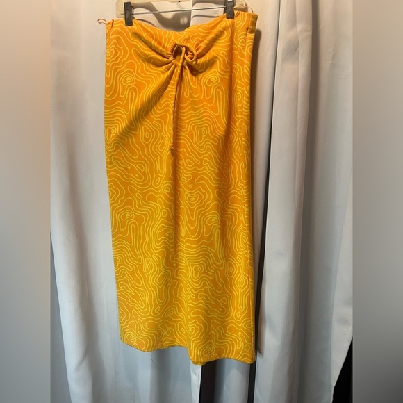 Zara Orange and Yellow Sarong Skirt - Picture 3 of 6